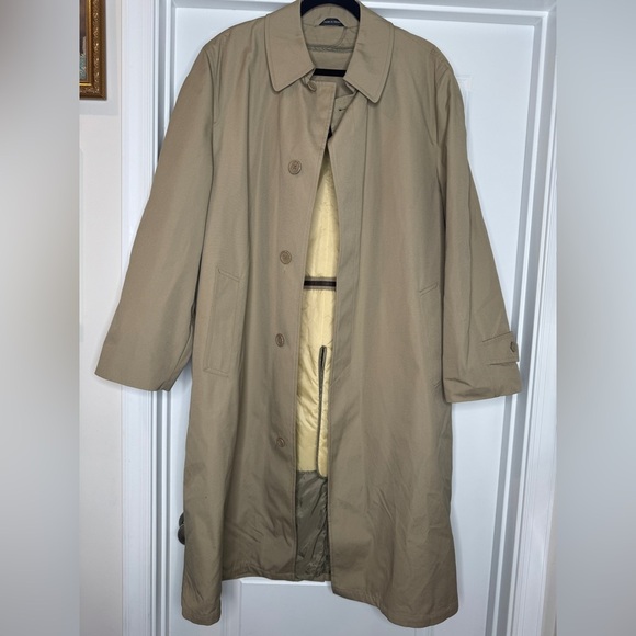 Vintage Silver Cloud Men’s Insulated Placket Trench Coat w/Removable Liner - Picture 1 of 11